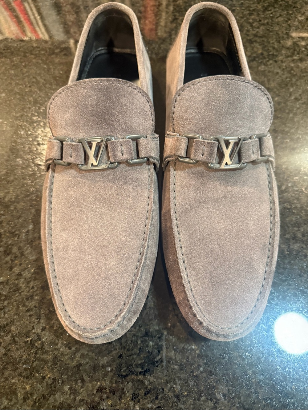 LOUIS VUITTON MEN’S SUEDE LOAFERS